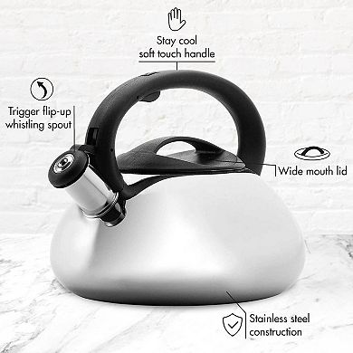 Primula Catalina 3-qt. Stainless Steel Whistling Tea Kettle