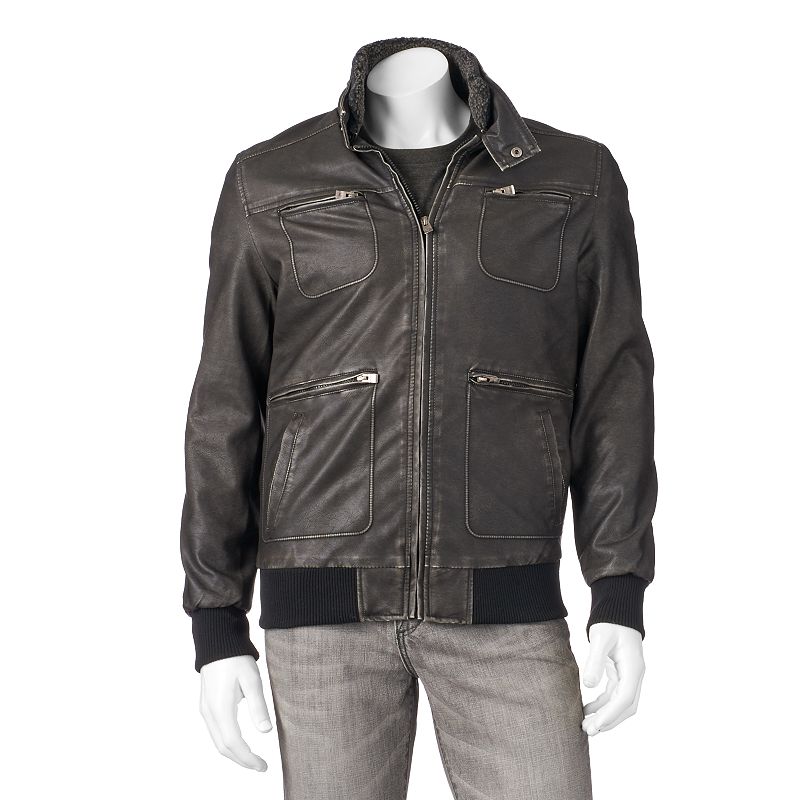 Mens Faux Leather Jacket | Kohl's