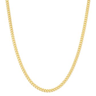 Jordan Blue 14k Gold Over Silver Adjustable Curb Chain Necklace