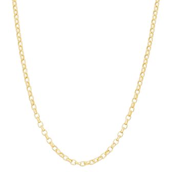 Jordan Blue 14k Gold Over Silver Adjustable Rolo Chain Necklace