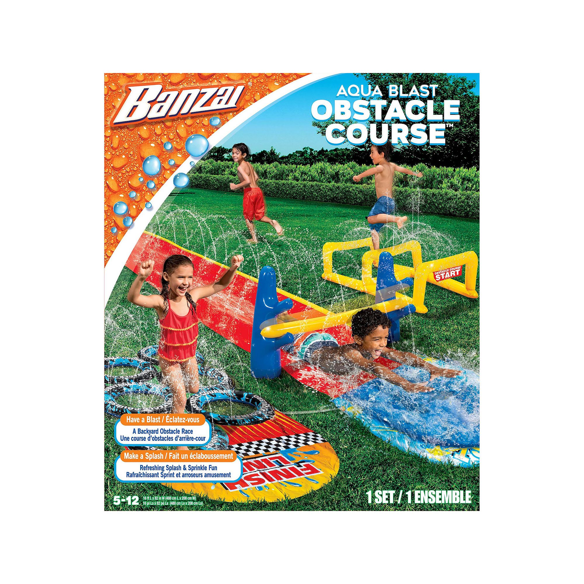 Banzai Aqua Blast Obstacle Course, Multicolor