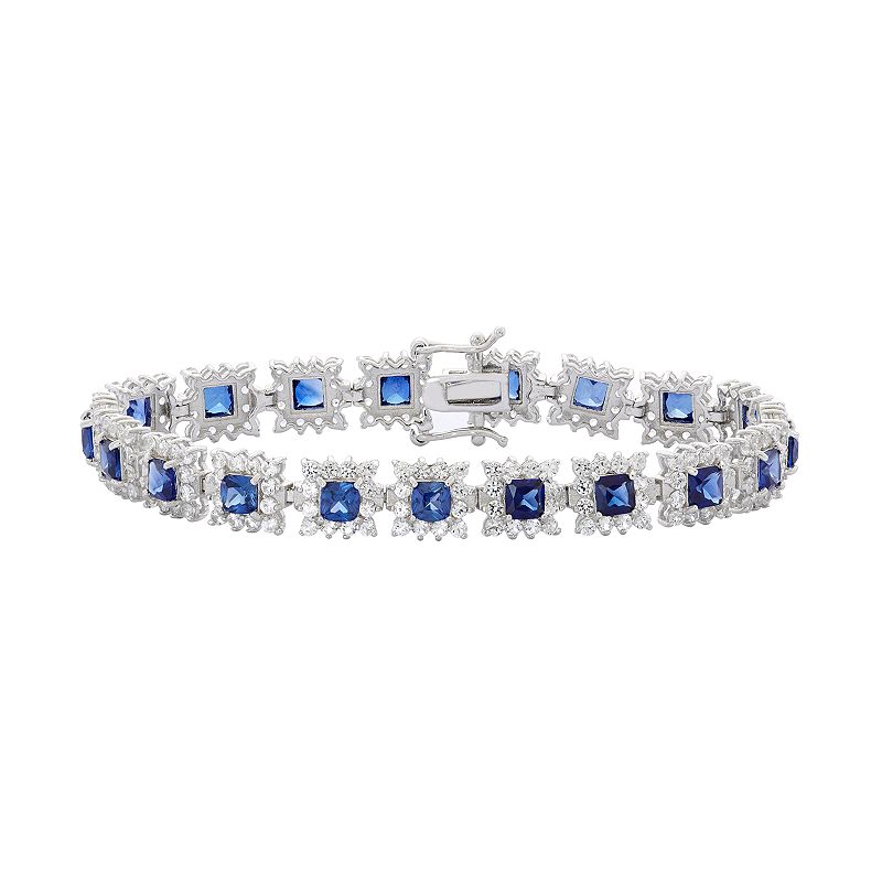 76713034 Sterling Silver Lab-Created Blue & White Sapphire  sku 76713034