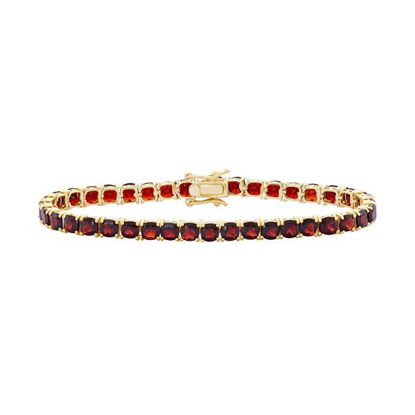 Garnet on sale gold bracelet