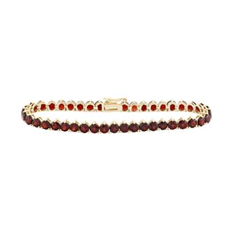 Designs by Gioelli 14k Gold Over Silver Garnet Tennis Bracelet