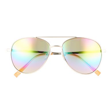 Women's SO® Rainbow Aviator Sunglasses