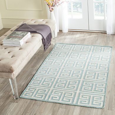 Safavieh Dhurries Greek Key Handwoven Flatweave Wool Rug