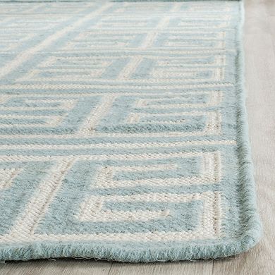 Safavieh Dhurries Greek Key Handwoven Flatweave Wool Rug