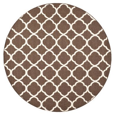 Safavieh Dhurries Elegant Quatrefoil Handwoven Flatweave Wool Rug