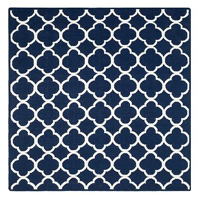 Safavieh Dhurries Elegant Quatrefoil Handwoven Flatweave Wool Rug