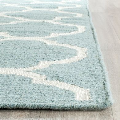 Safavieh Dhurries Elegant Quatrefoil Handwoven Flatweave Wool Rug
