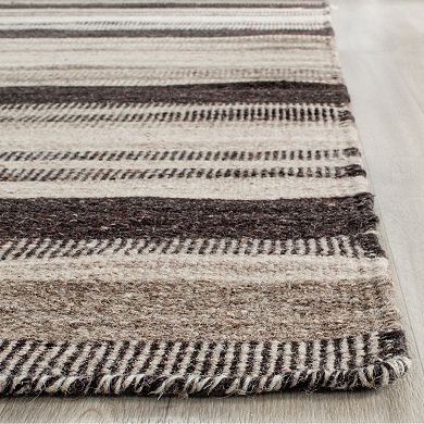 Safavieh Dhurries Bold Stripe Handwoven Flatweave Wool Rug
