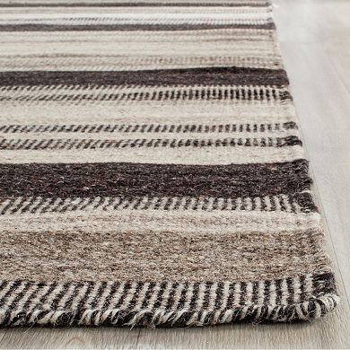 Safavieh Dhurries Stripe Handwoven Flatweave Wool Rug