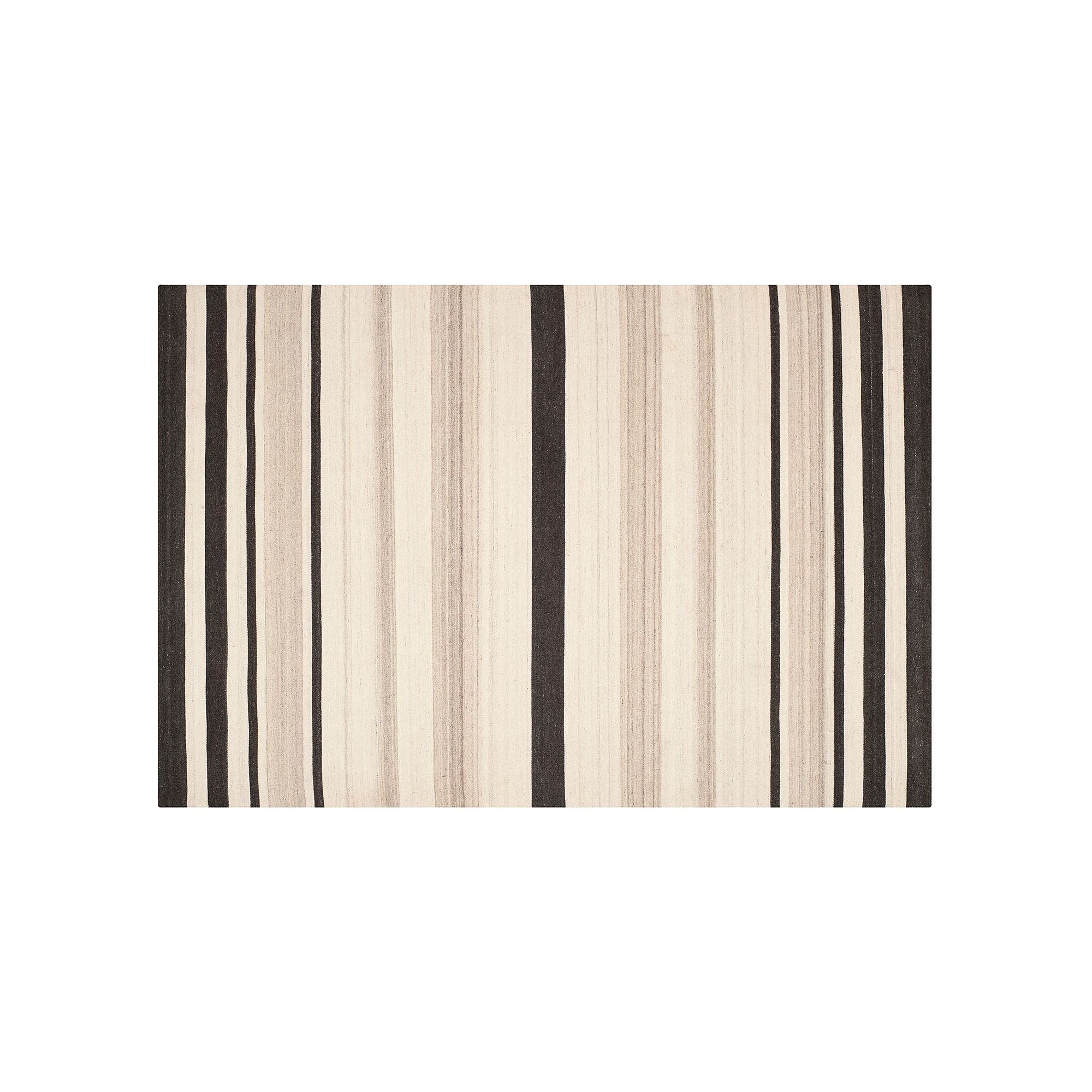 Safavieh Dhurries Stripe Handwoven Flatweave Wool Rug, Natural Gray