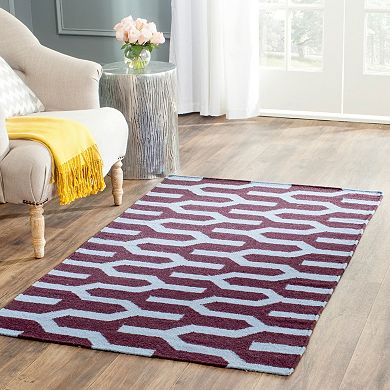 Safavieh Dhurries Wishbone Handwoven Flatweave Wool Rug