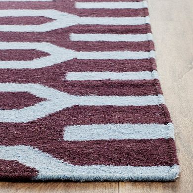 Safavieh Dhurries Wishbone Handwoven Flatweave Wool Rug