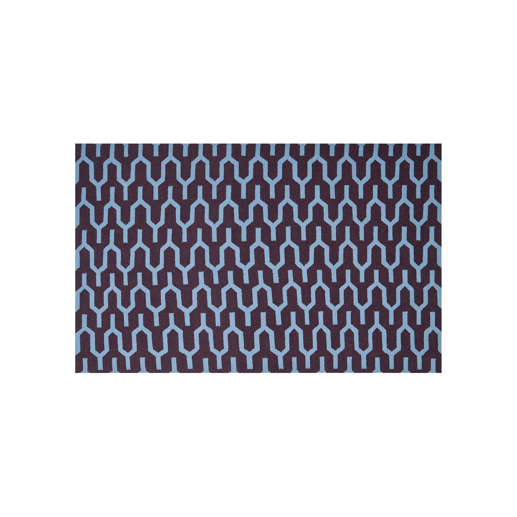 Safavieh Dhurries Wishbone Handwoven Flatweave Wool Rug, Purple Blue