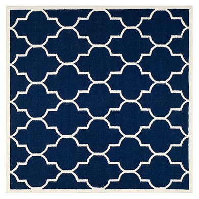 Safavieh Dhurries Minimalist Quatrefoil Handwoven Flatweave Wool Rug