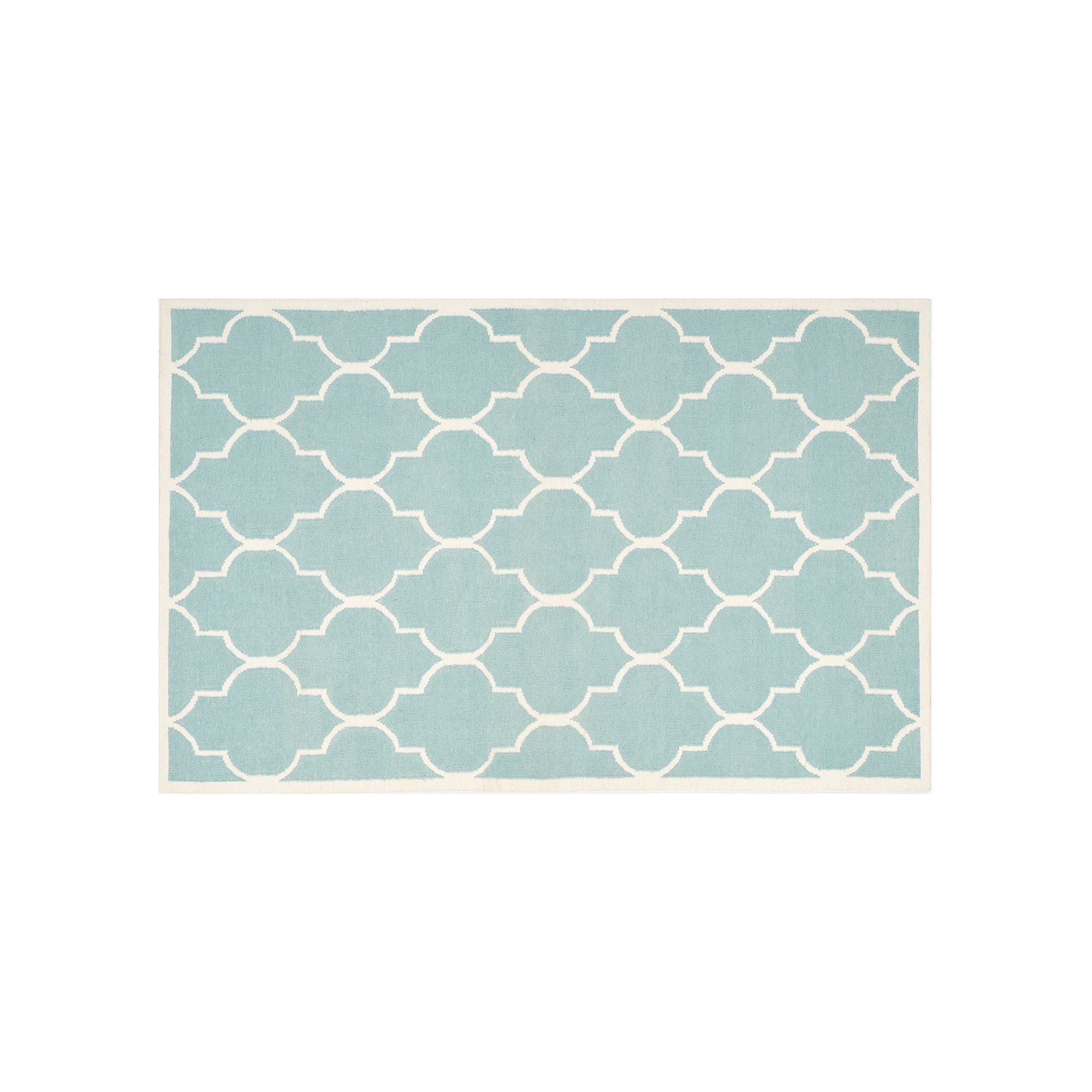 Safavieh Dhurries Minimalist Quatrefoil Handwoven Flatweave Wool Rug, Light