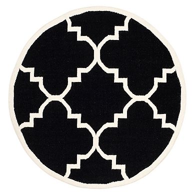 Safavieh Dhurries Tiled Quatrefoil Handwoven Flatweave Wool Rug