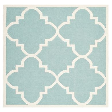 Safavieh Dhurries Tiled Quatrefoil Handwoven Flatweave Wool Rug