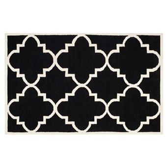 Safavieh Dhurries Tiled Quatrefoil Handwoven Flatweave Wool Rug