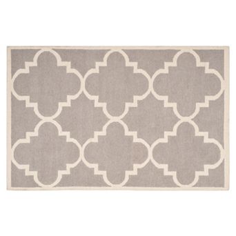 Safavieh Dhurries Tiled Quatrefoil Handwoven Flatweave Wool Rug