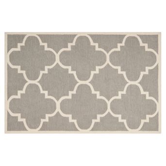 Safavieh Dhurries Tiled Quatrefoil Handwoven Flatweave Wool Rug