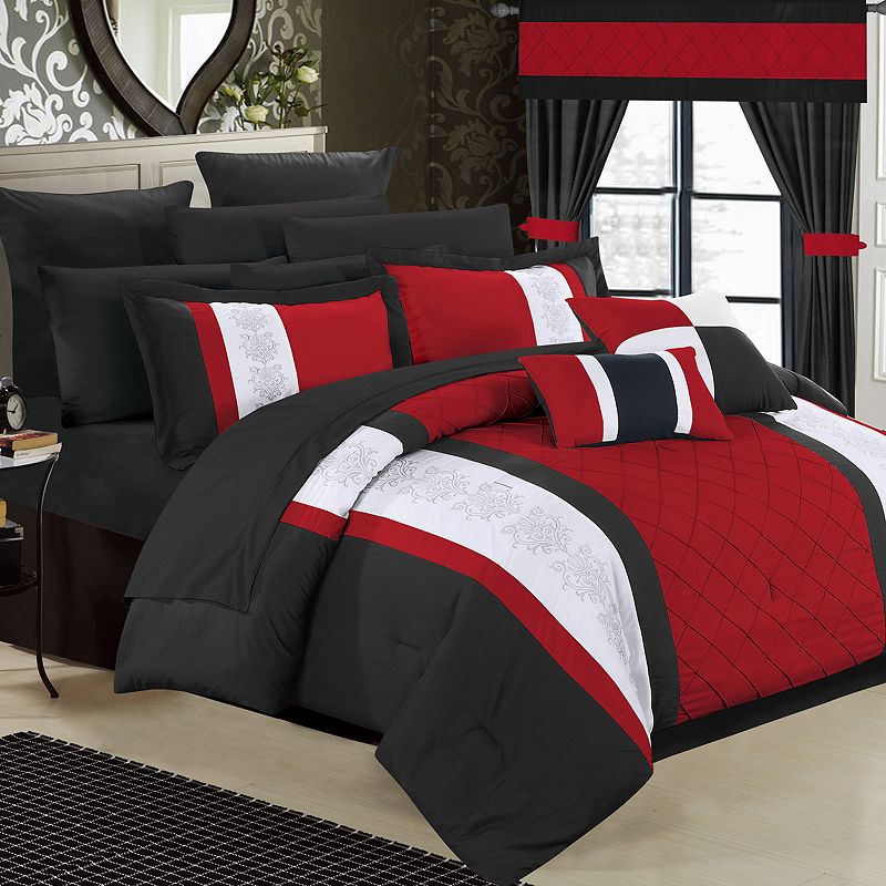 Chic Home Danielle 24-piece Bedding Set, Red, Queen