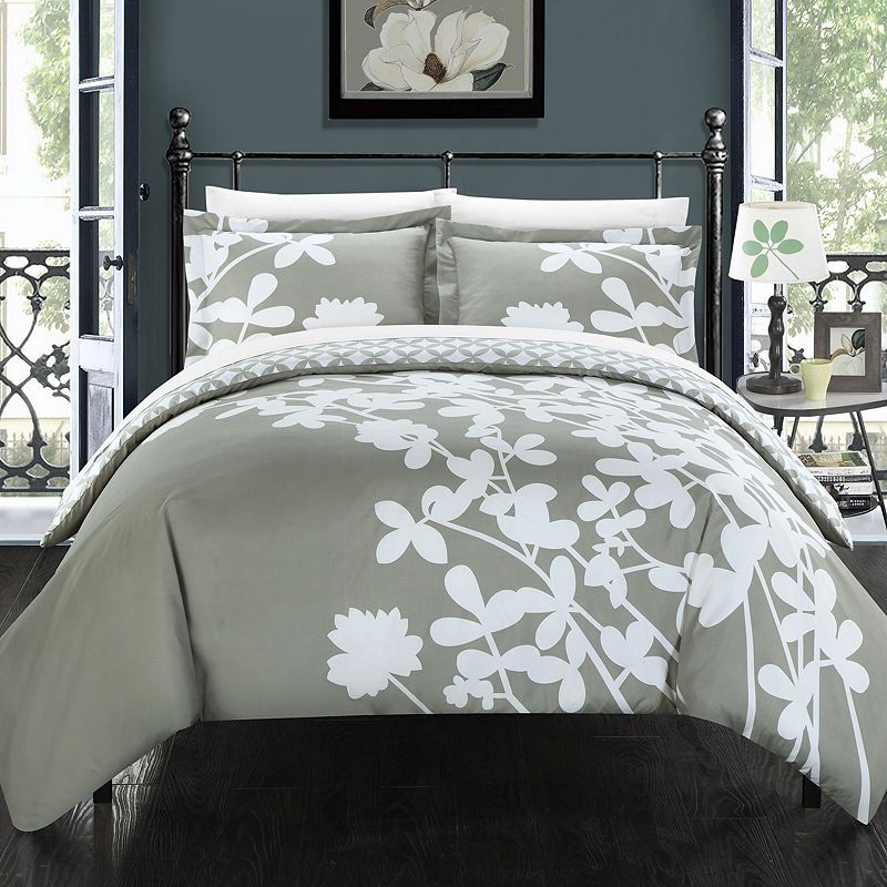 76183337 Chic Home Calla Lily 7-piece Reversible Duvet Cove sku 76183337