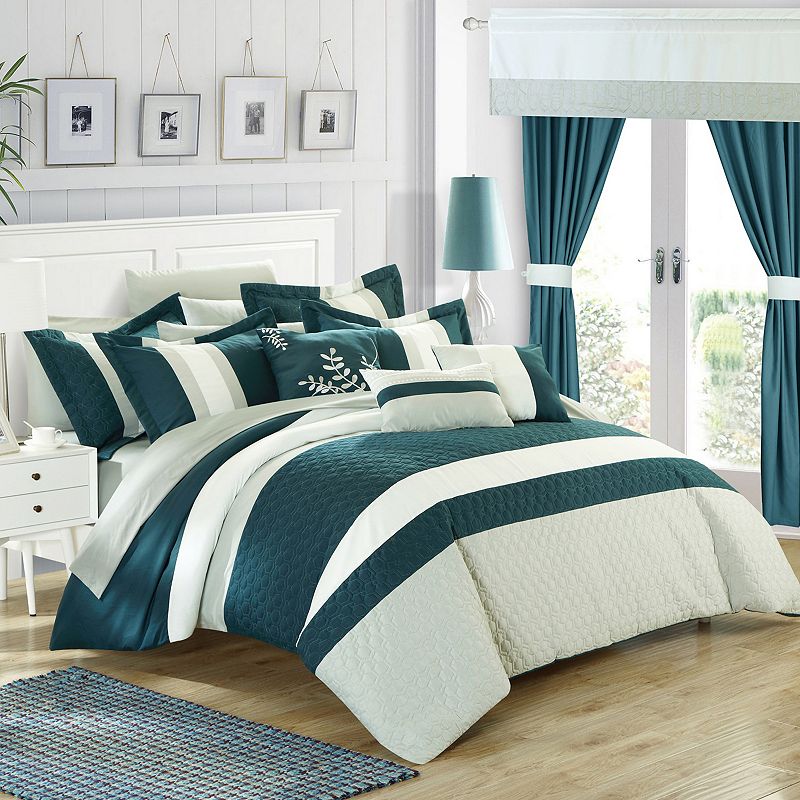 33820321 Chic Home Covington 24-piece Bedding Set, Turquois sku 33820321