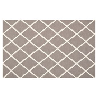 Safavieh Dhurries Trellis Quatrefoil Handwoven Flatweave Wool Rug