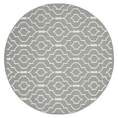 Safavieh Dhurries Intricate Quatrefoil Handwoven Flatweave Wool Rug