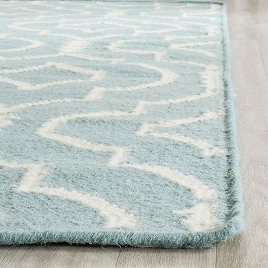 Safavieh Dhurries Intricate Quatrefoil Handwoven Flatweave Wool Rug