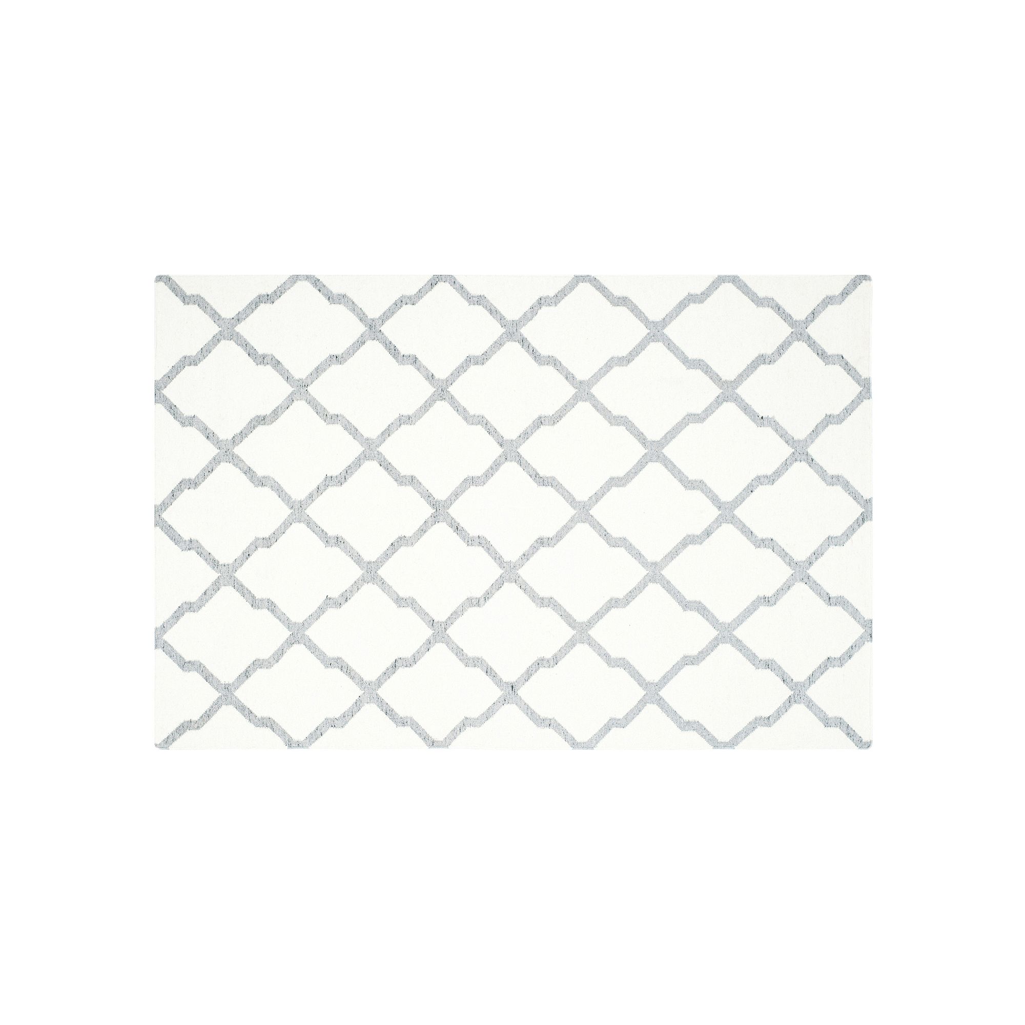 Safavieh Dhurries Decorative Quatrefoil Handwoven Flatweave Wool Rug, Ivory