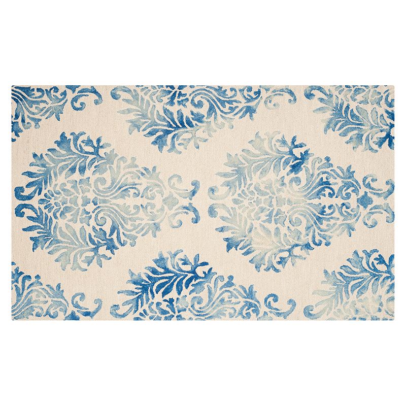 Safavieh Dylan Damask Dip-Dyed Wool Rug, Multicolor, 7Ft Rnd