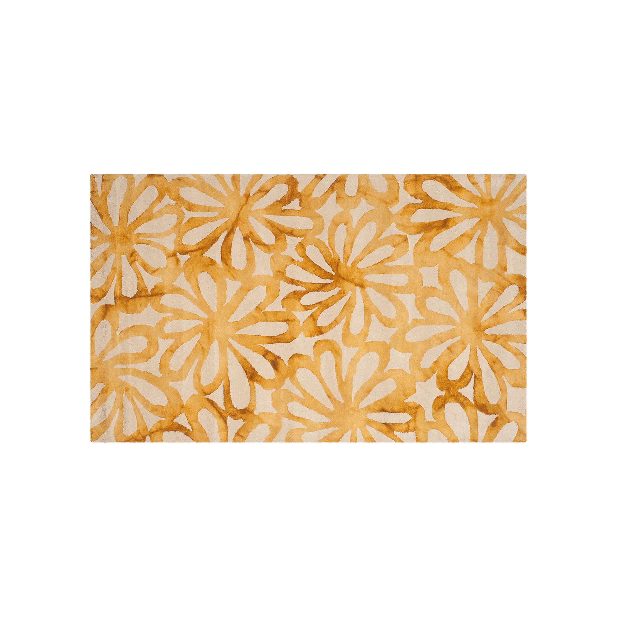 Safavieh Baez Floral Dip-Dyed Wool Rug, Beige Gold