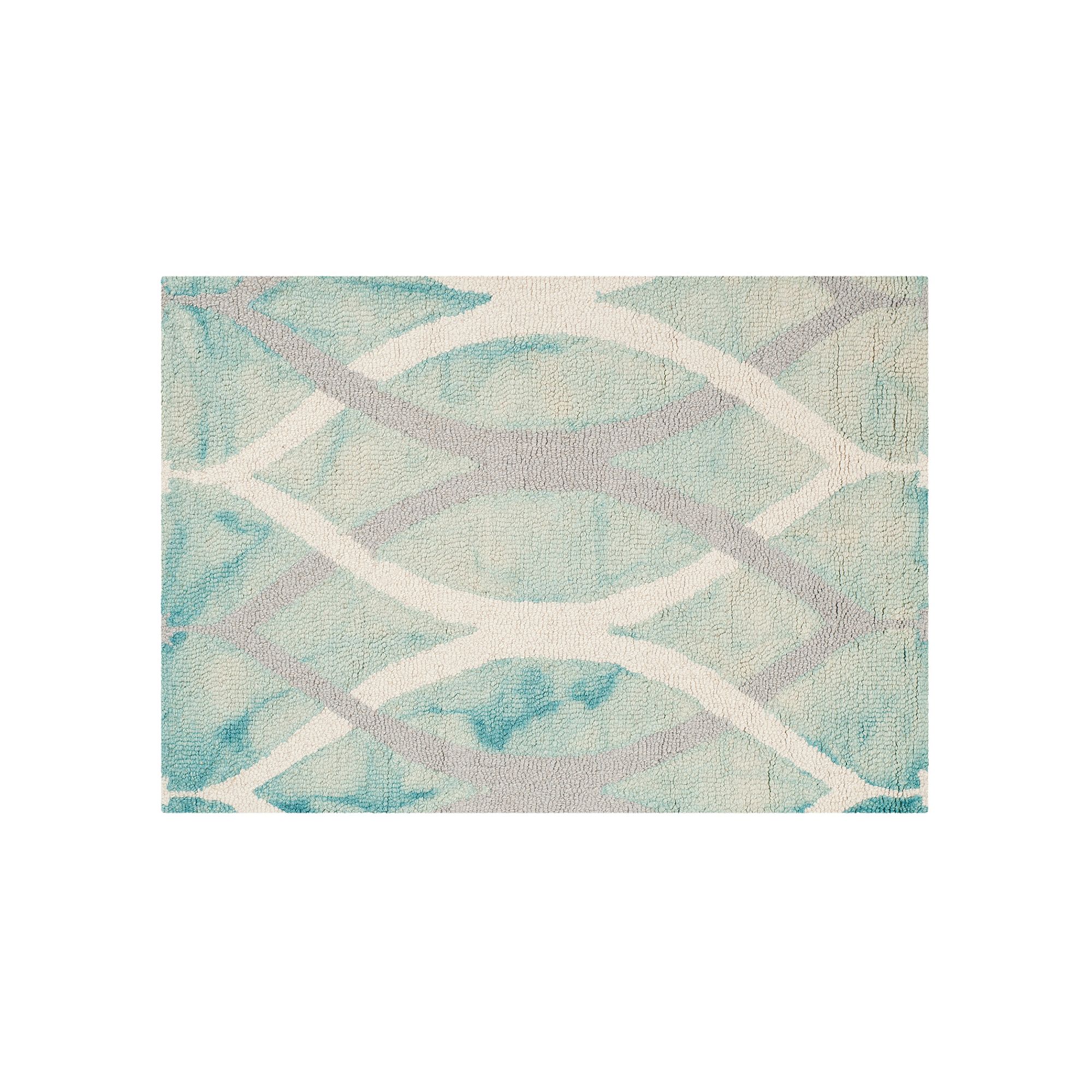 Safavieh Haven Geometric Dip-Dyed Wool Rug, Green Ivory Gray