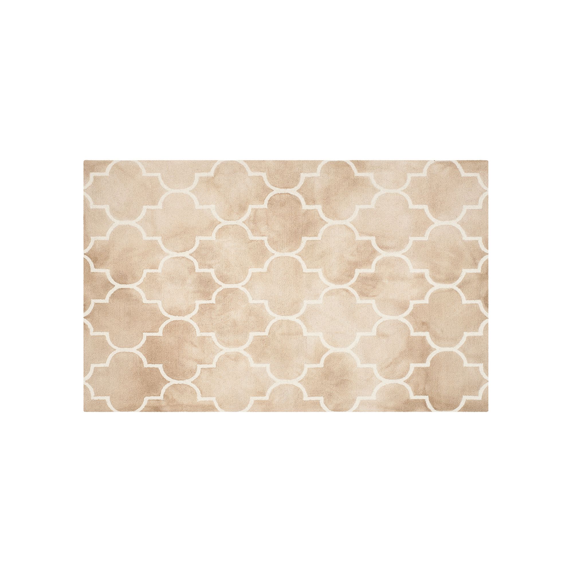 Safavieh Ravi Quatrefoil Dip-Dyed Wool Rug, Beige Ivory