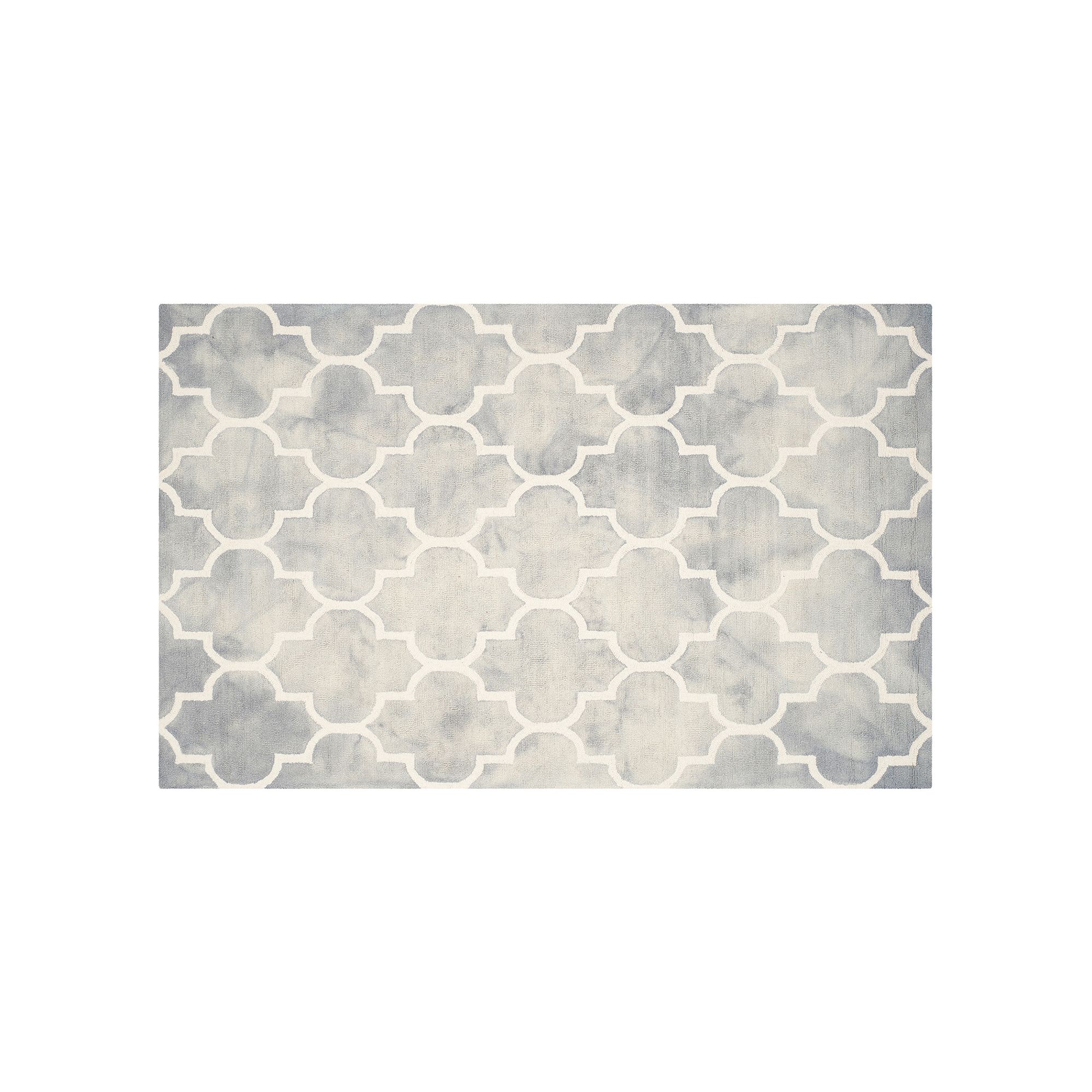 Safavieh Ravi Quatrefoil Dip-Dyed Wool Rug, Gray Ivory