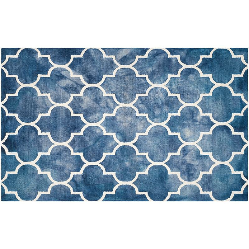 Safavieh Ravi Quatrefoil Dip-Dyed Wool Rug, Multicolor, 7Ft Rnd