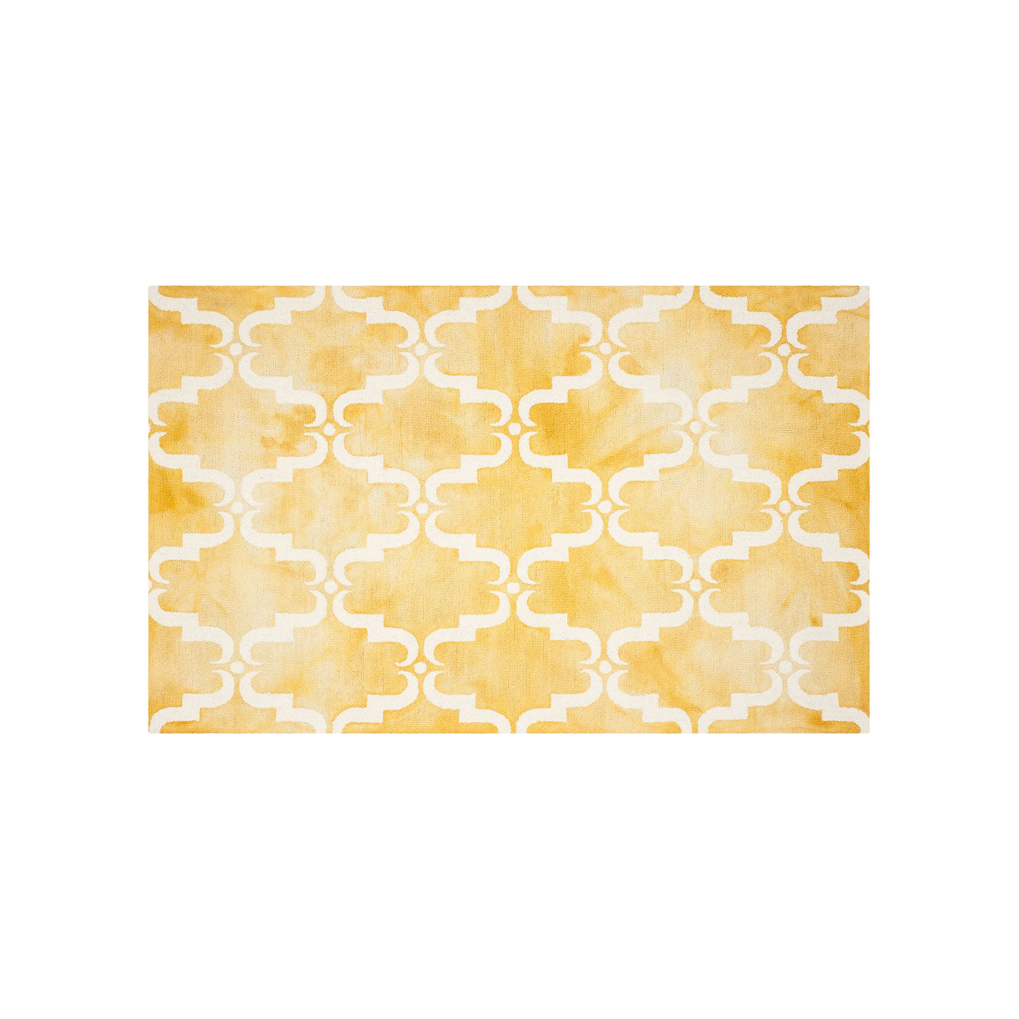 Safavieh Sebastian Scroll Dip-Dyed Wool Rug, Gold Ivory