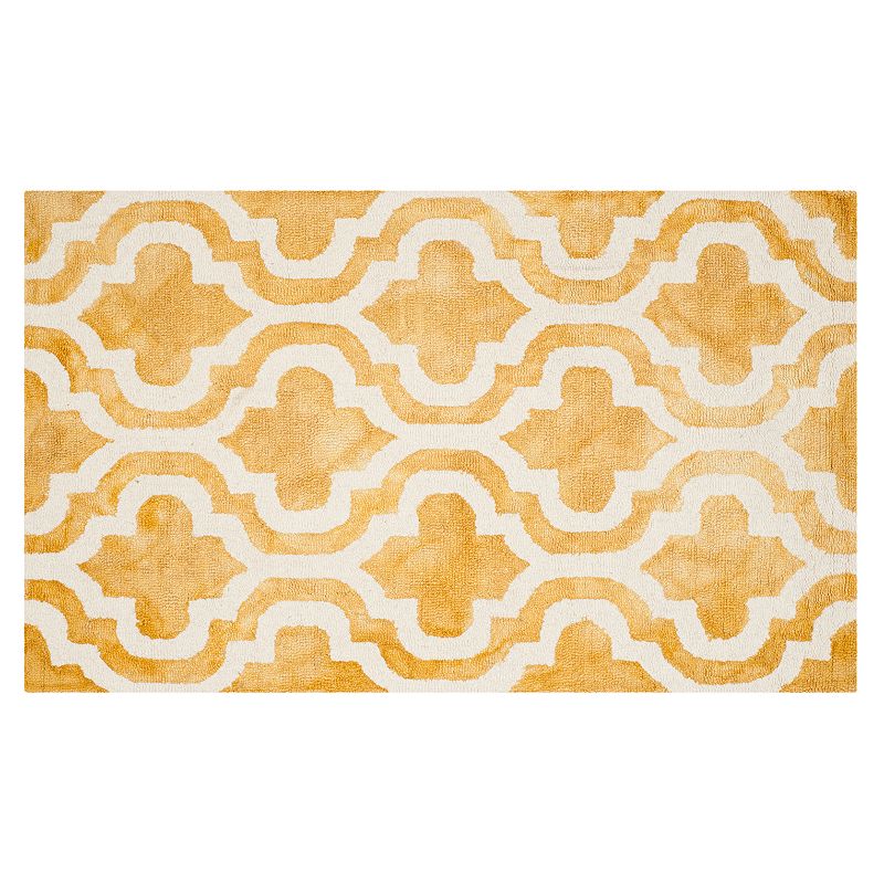 Safavieh Guthrie Quatrefoil Dip-Dyed Wool Rug, Multicolor, 4X6 Ft