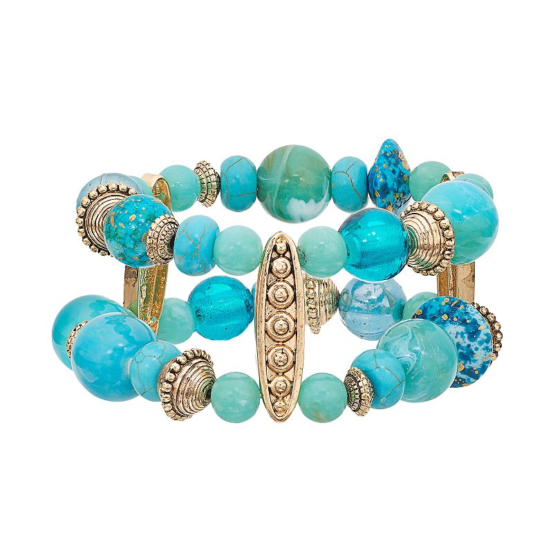 Turquoise Bead Stretch Bracelet | Kohl's