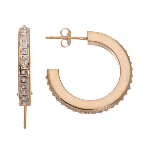 Diamond Fascination® 14k Gold Hoop Earrings