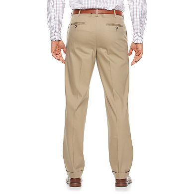 Men's Croft & Barrow® Classic-Fit Pleated No-Iron Stretch Khaki Pants