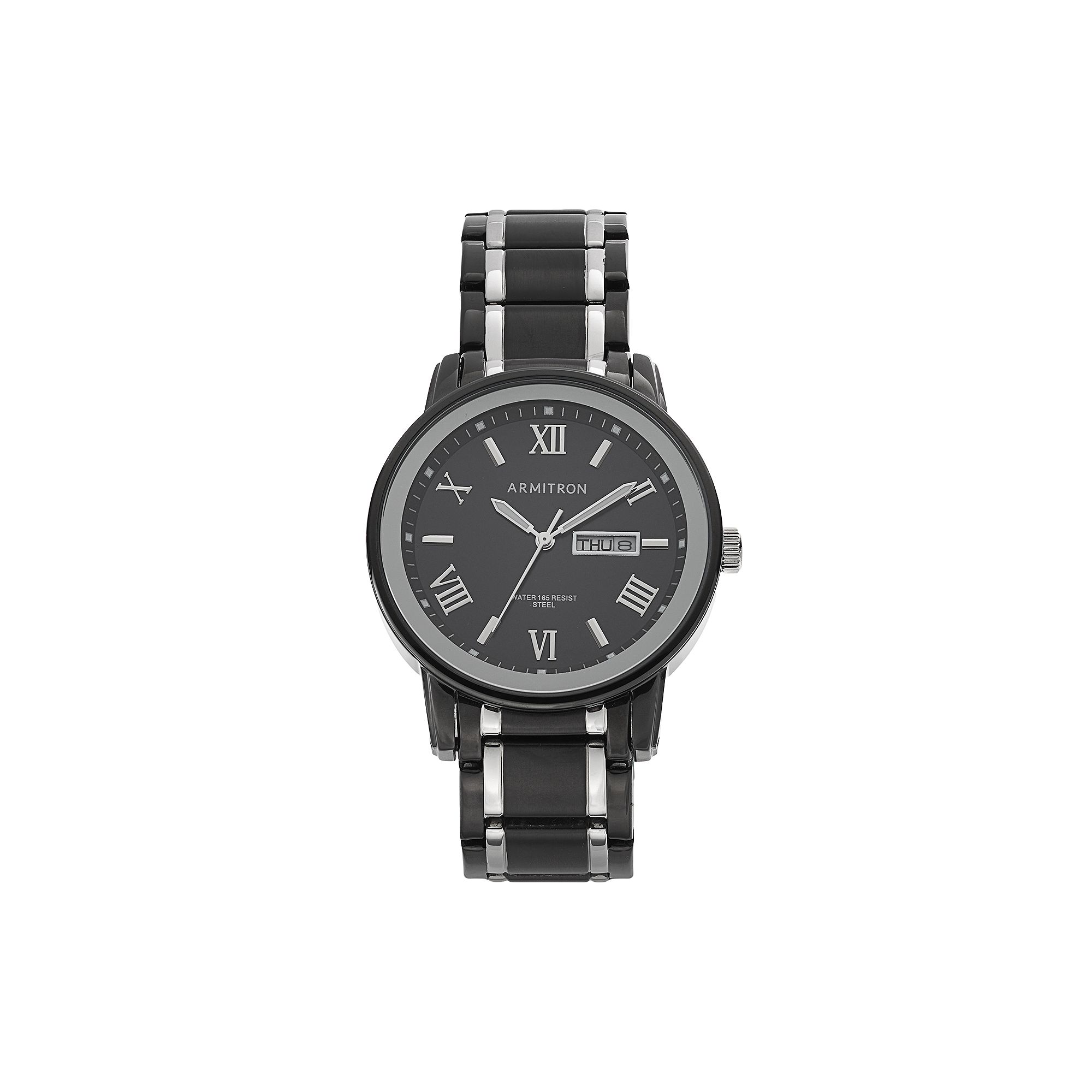 Armitron Mens Two Tone Watch, Size: Medium, Black