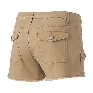 Juniors' Mudd® Cargo Utility Shortie Shorts