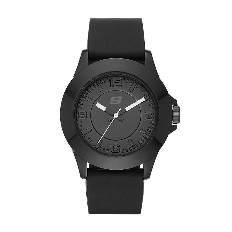 Skechers Women's Rosencrans Silicone Watch, Size: Large, Black