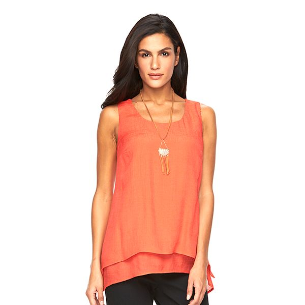 Women's AB Studio Gauze Necklace Tank