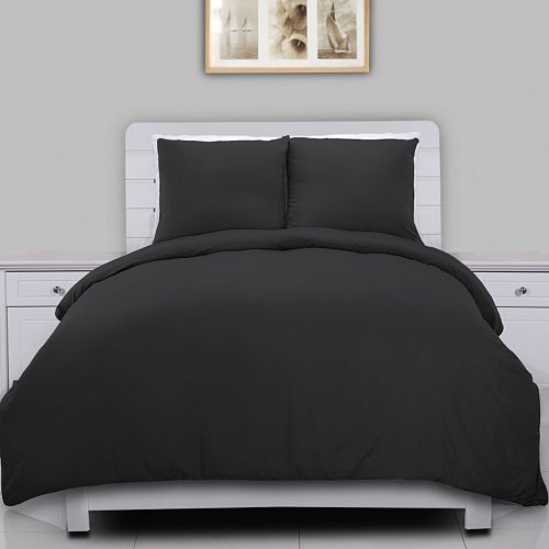 Solid Microfiber Duvet Cover Set